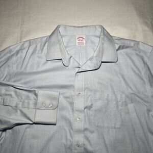 Brooks Brothers Mens Dress Shirt 18 1/2 (18.5) - 37 Supima Madison Long Sleeve